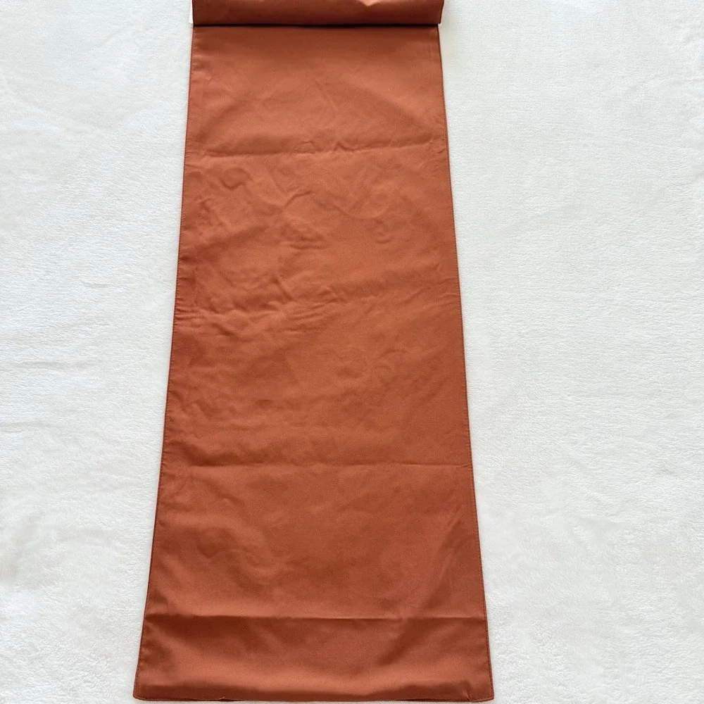 Inspired Treasures Fall Table Runner 13x72 Burnt Orange Floral Embroidered NWT